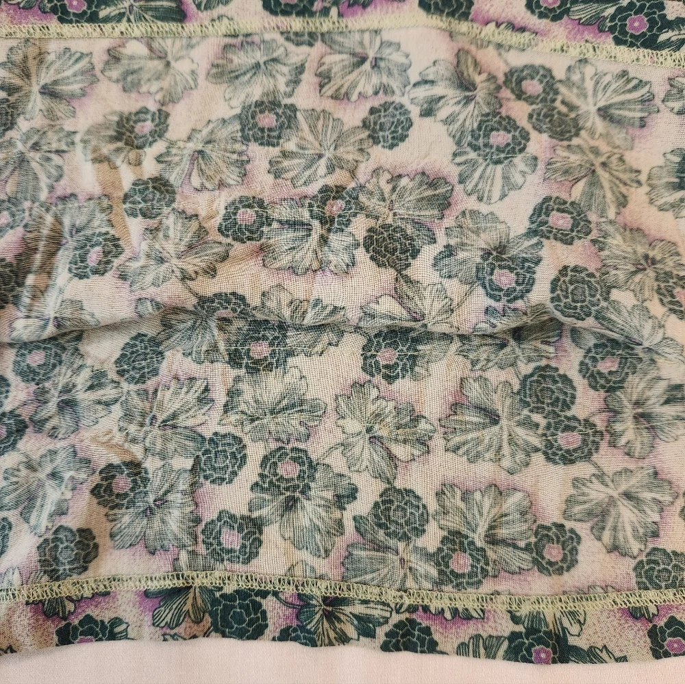 Akualani Women's Green Floral Knee-length Shift Dress Size‎ M Summer Lightweight